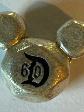 Disney 60th Anniversary Mickey Mouse Silver Tone Pandora Charm